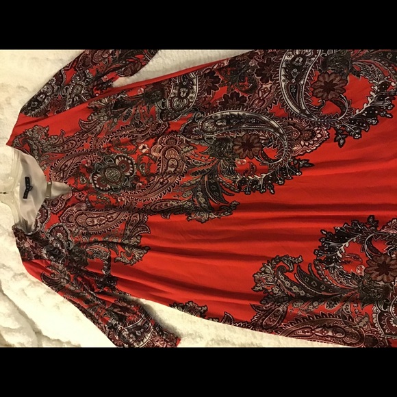 Paisley Red Dress - Picture 6 of 11